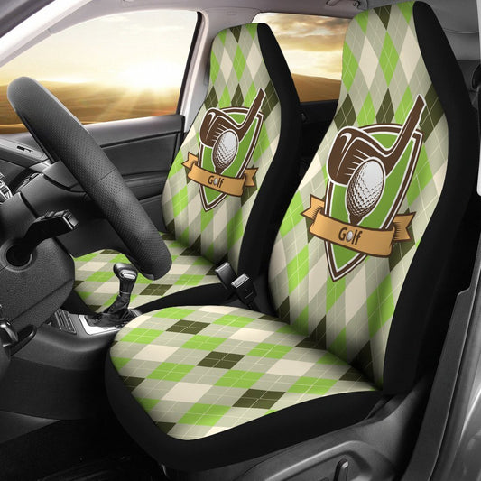 Golf Vintage argyle Pattern Universal Fit Car Seat Covers