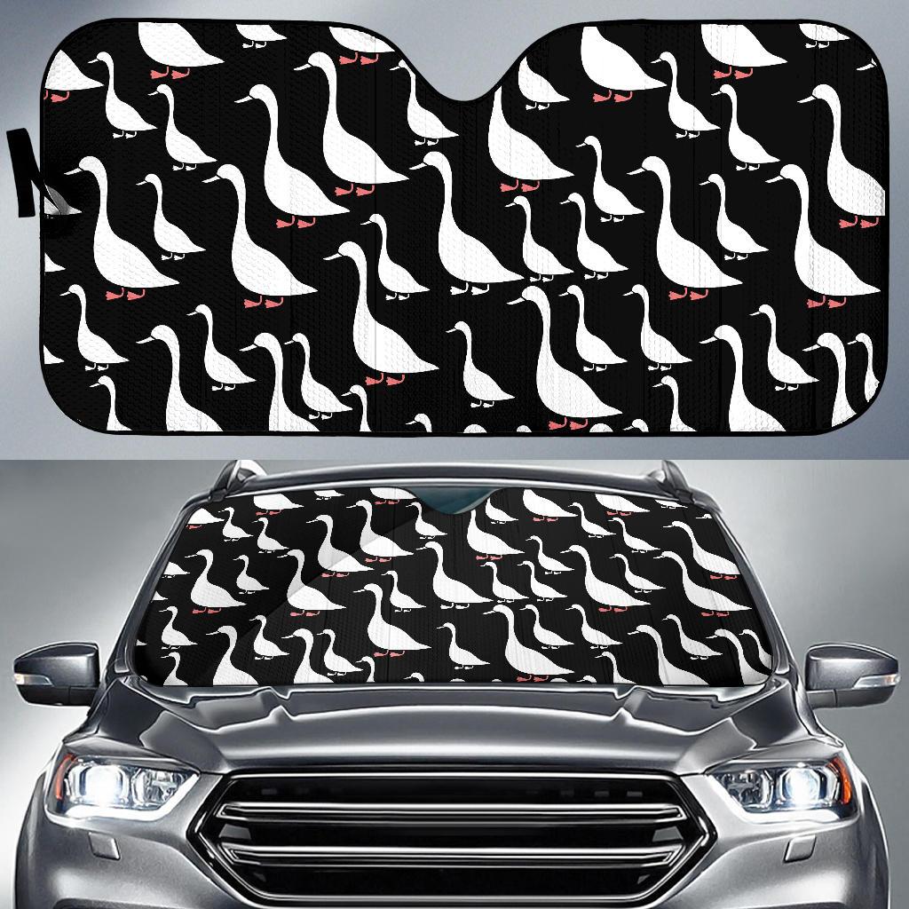 Goose Pattern Print Design 01 Car Sun Shade-JORJUNE.COM