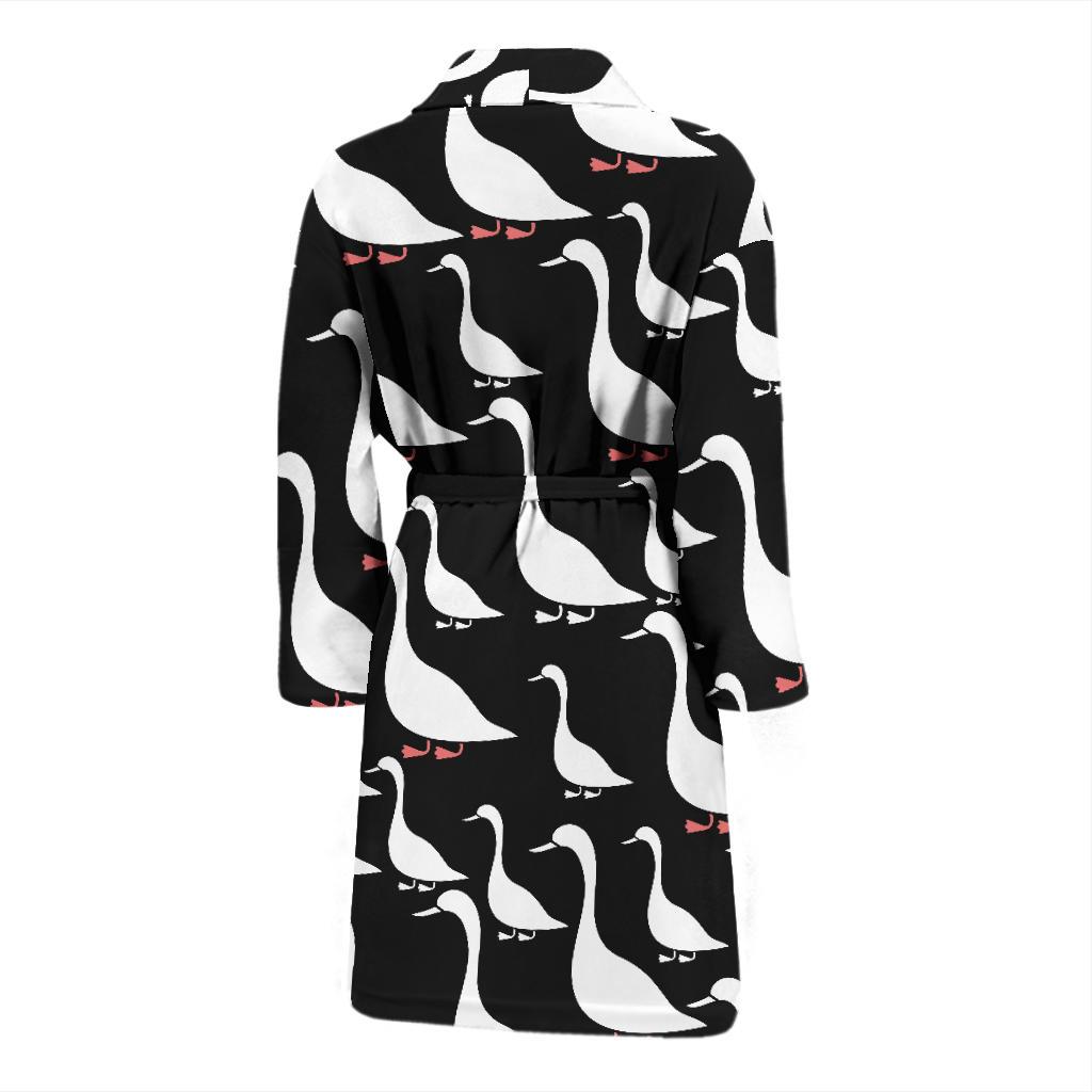Goose Pattern Print Design 01 Men Bathrobe-JORJUNE.COM