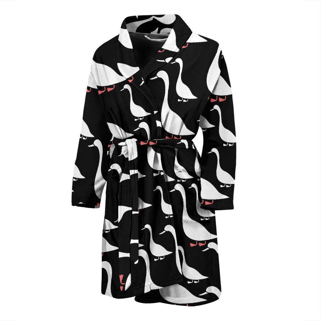 Goose Pattern Print Design 01 Men Bathrobe-JORJUNE.COM