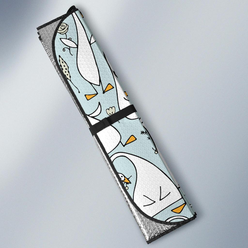 Goose Pattern Print Design 03 Car Sun Shade-JORJUNE.COM