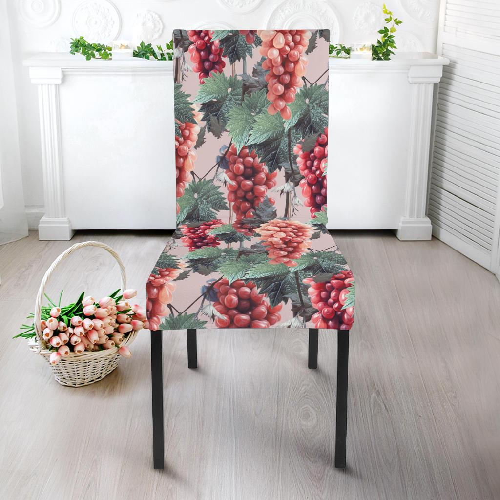 Grape Pattern Print Design GP01 Dining Chair Slipcover-JORJUNE.COM