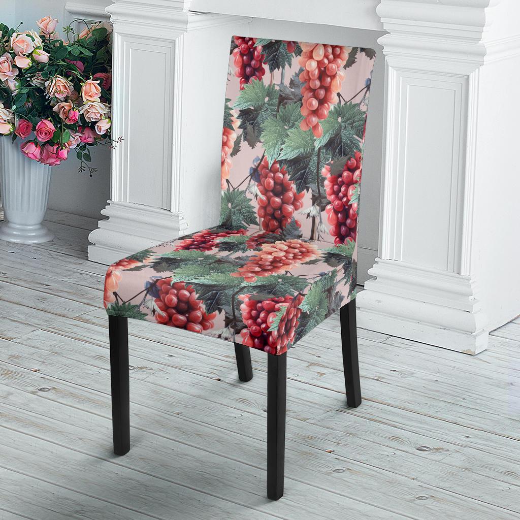 Grape Pattern Print Design GP01 Dining Chair Slipcover-JORJUNE.COM