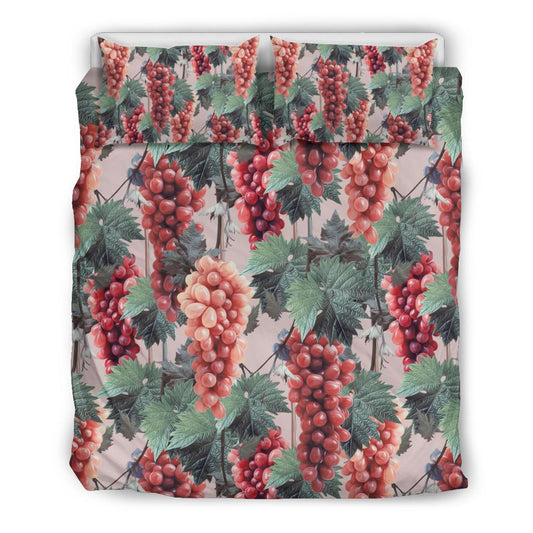 Grape Pattern Print Design GP01 Duvet Cover Bedding Set-JORJUNE.COM