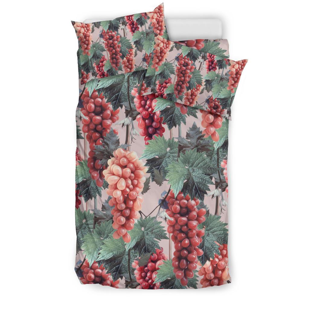 Grape Pattern Print Design GP01 Duvet Cover Bedding Set-JORJUNE.COM