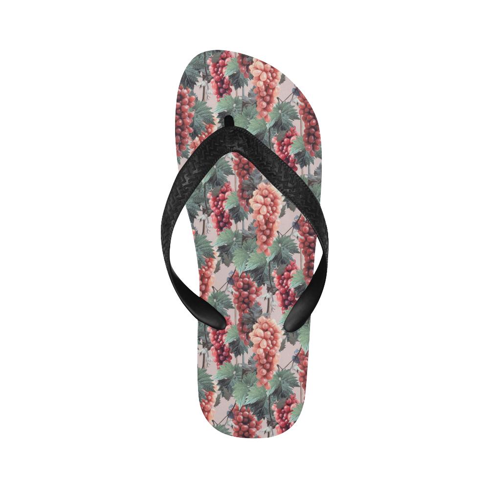 Grape Pattern Print Design GP01 Flip Flops-JorJune