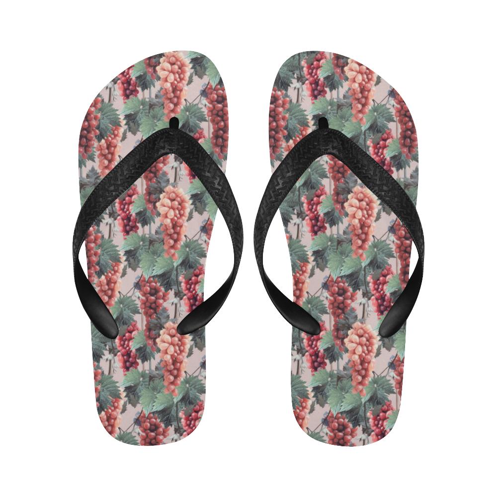 Grape Pattern Print Design GP01 Flip Flops-JorJune