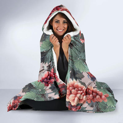 Grape Pattern Print Design GP01 Hooded Blanket-JORJUNE.COM