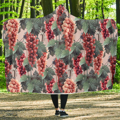 Grape Pattern Print Design GP01 Hooded Blanket-JORJUNE.COM