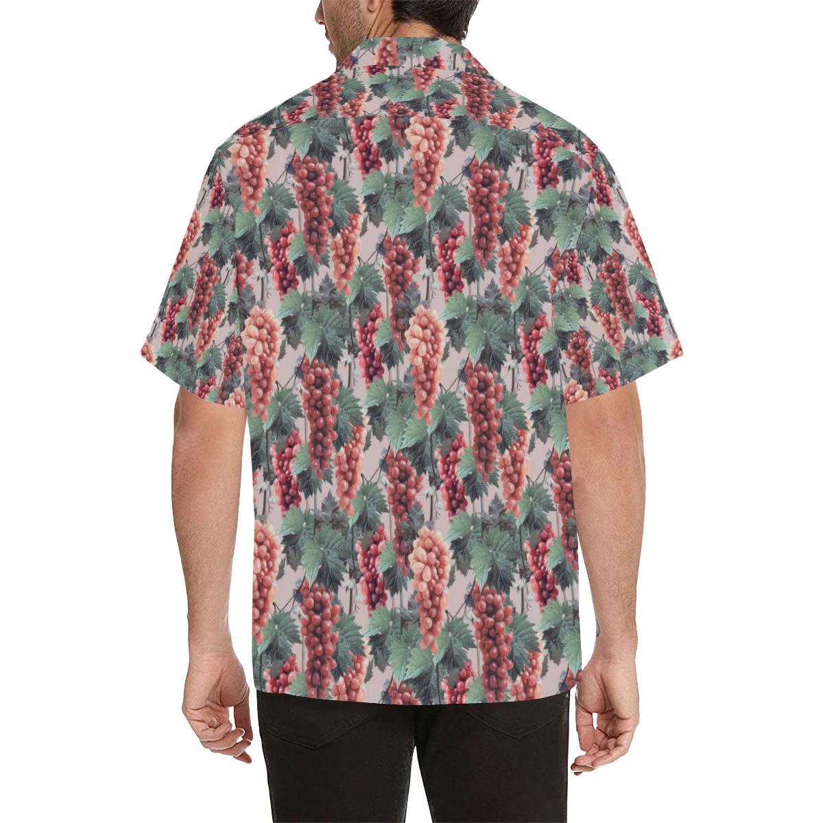 Grape Pattern Print Design GP01 Men Hawaiian Shirt-JorJune