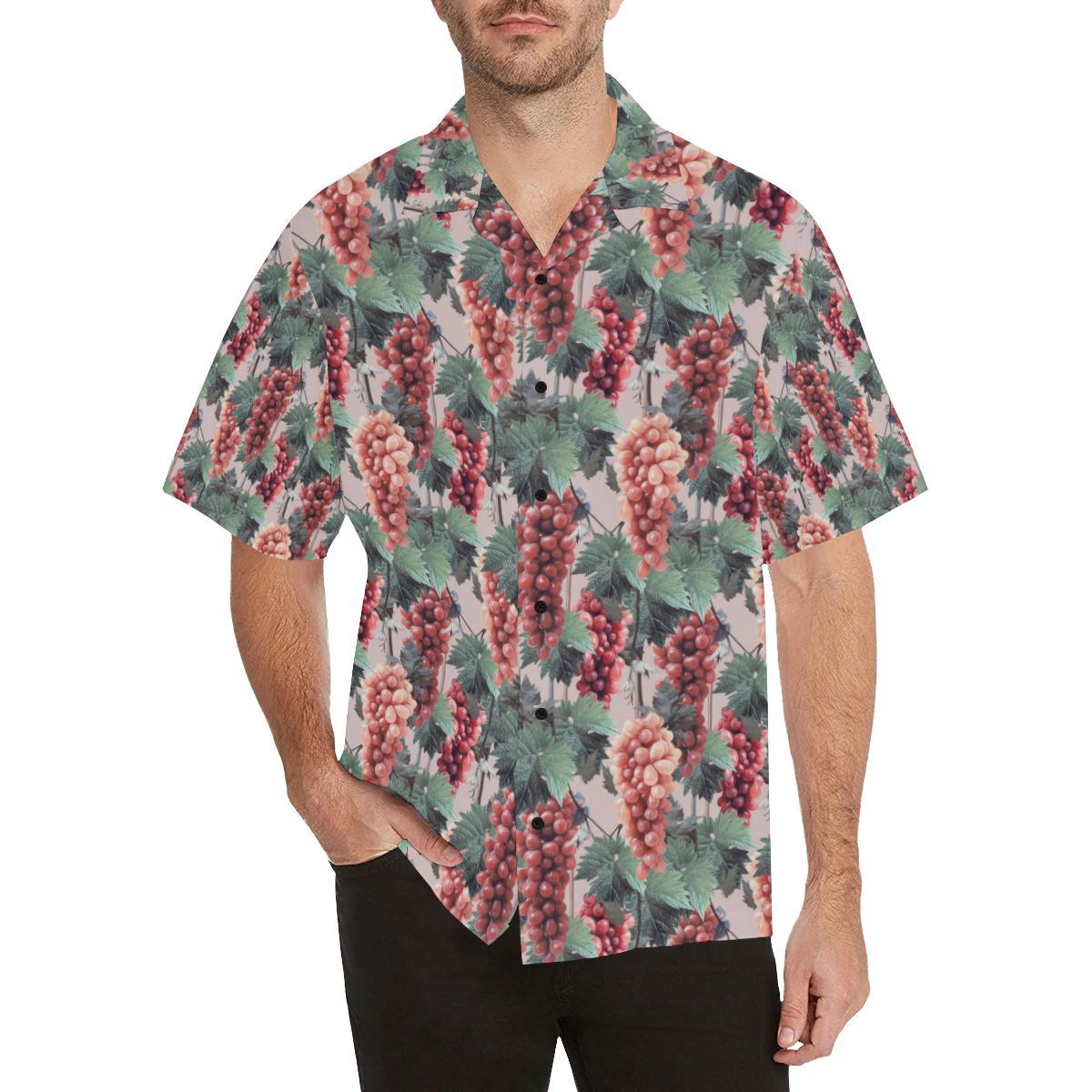 Grape Pattern Print Design GP01 Men Hawaiian Shirt-JorJune