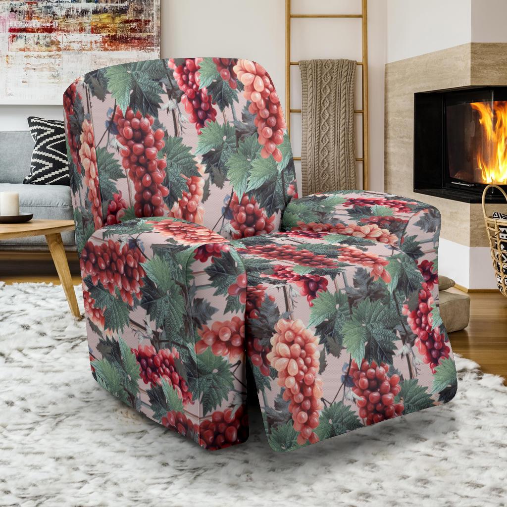 Grape Pattern Print Design GP01 Recliner Slipcover-JORJUNE.COM