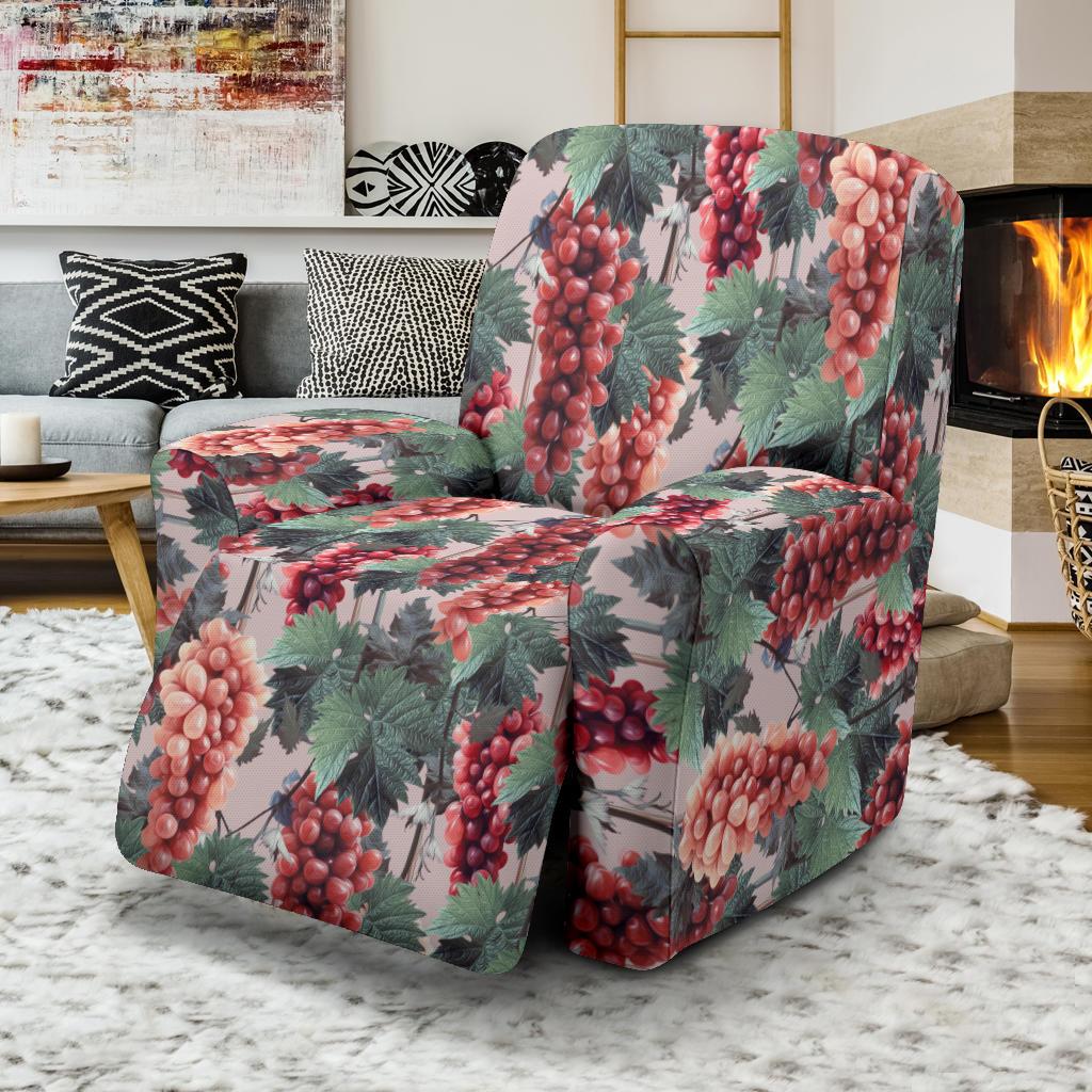 Grape Pattern Print Design GP01 Recliner Slipcover-JORJUNE.COM