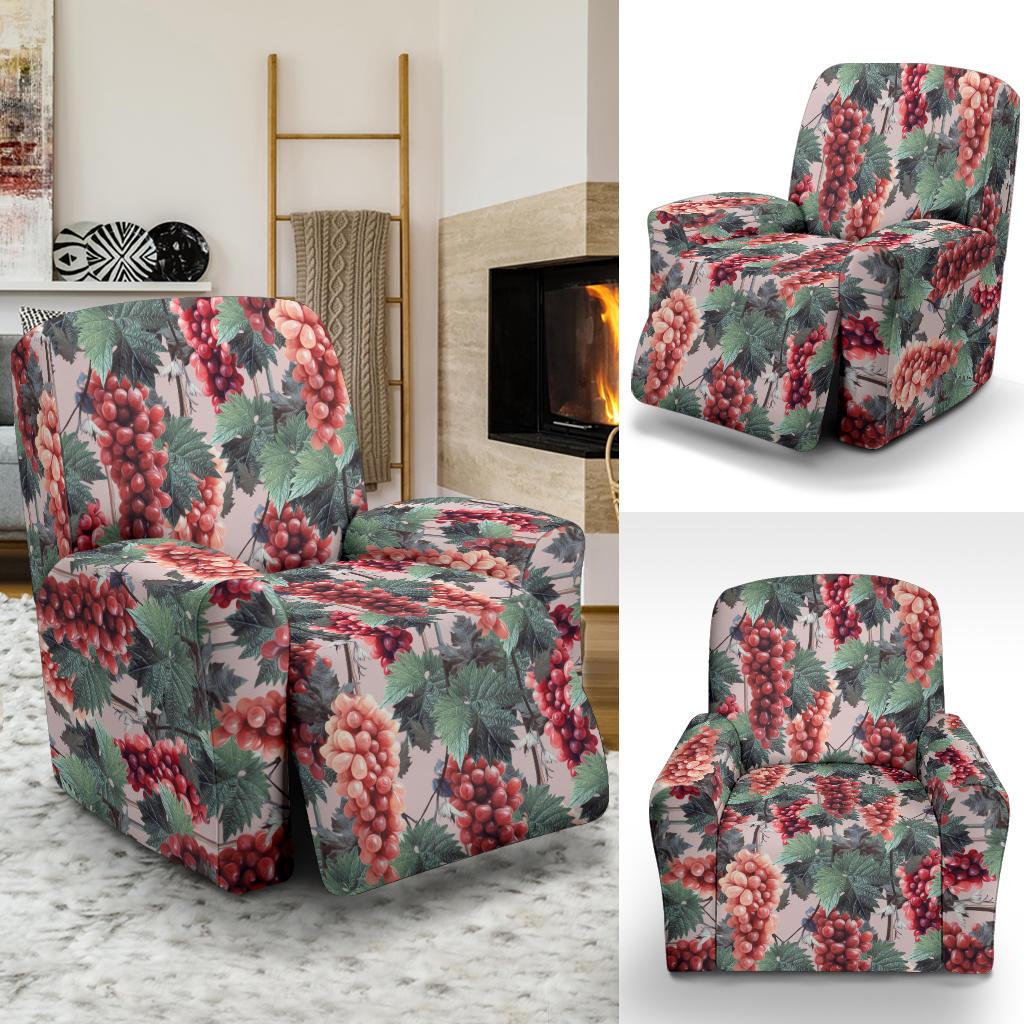 Grape Pattern Print Design GP01 Recliner Slipcover-JORJUNE.COM