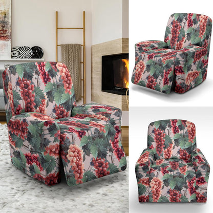 Grape Pattern Print Design GP01 Recliner Slipcover-JORJUNE.COM