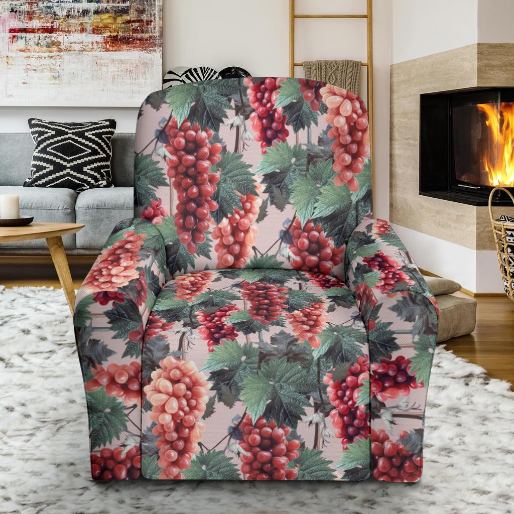 Grape Pattern Print Design GP01 Recliner Slipcover-JORJUNE.COM