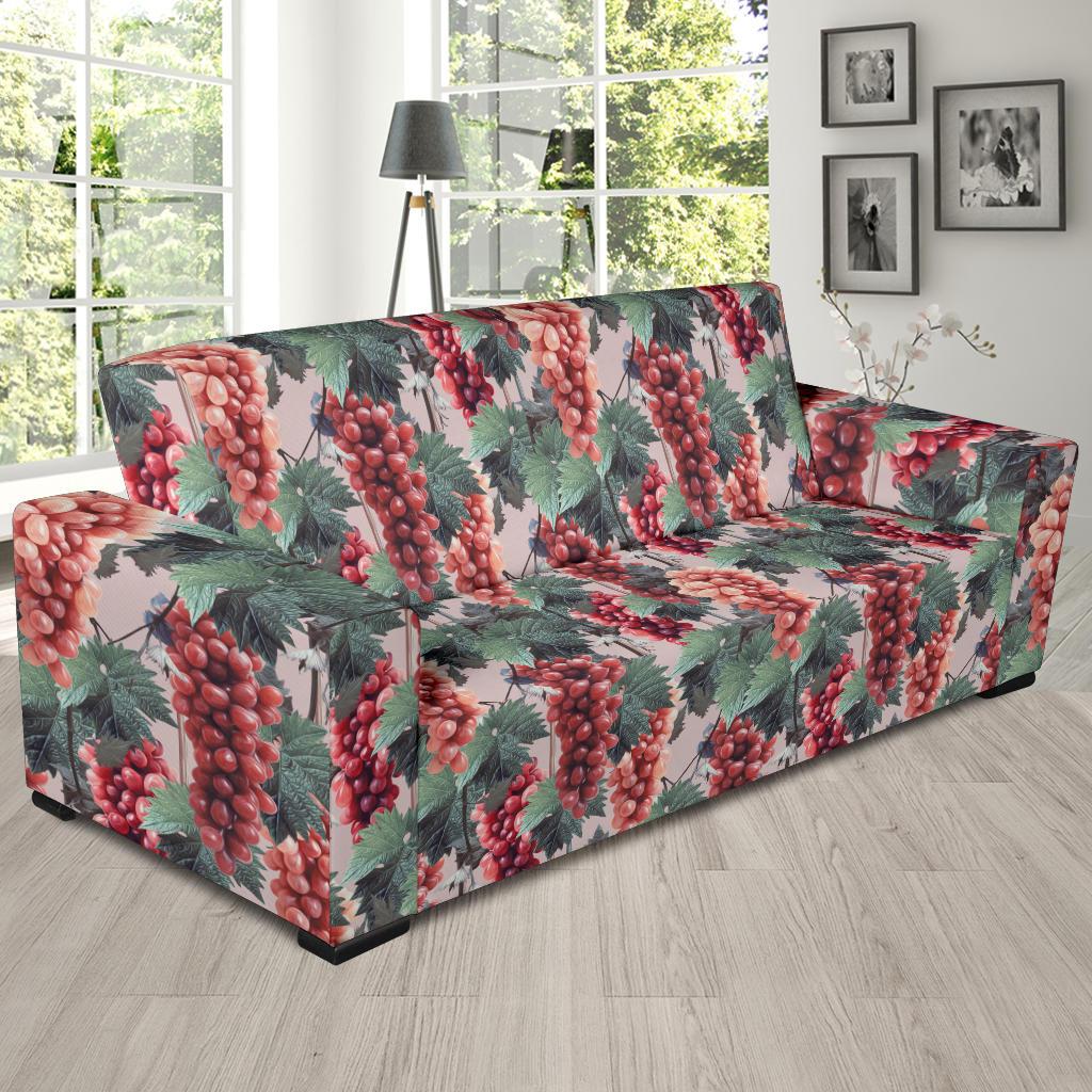 Grape Pattern Print Design GP01 Sofa Slipcover-JORJUNE.COM