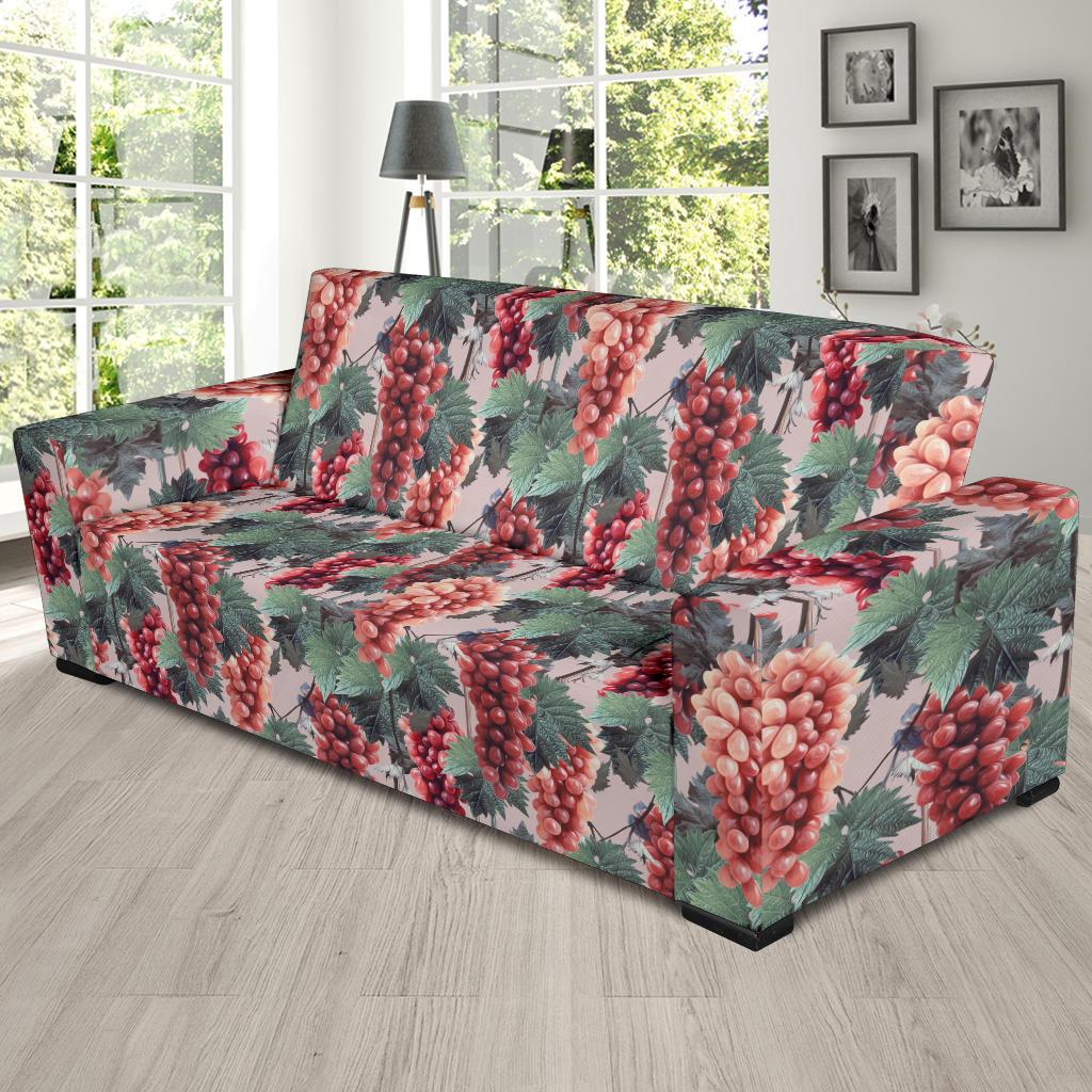 Grape Pattern Print Design GP01 Sofa Slipcover-JORJUNE.COM