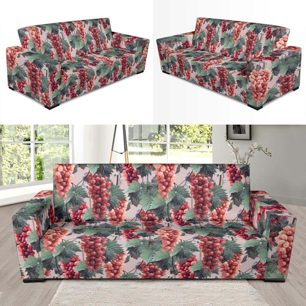 Grape Pattern Print Design GP01 Sofa Slipcover-JORJUNE.COM
