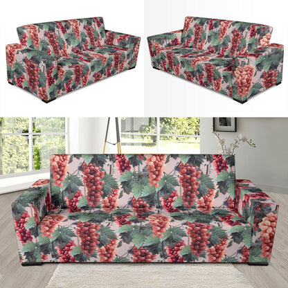 Grape Pattern Print Design GP01 Sofa Slipcover-JORJUNE.COM