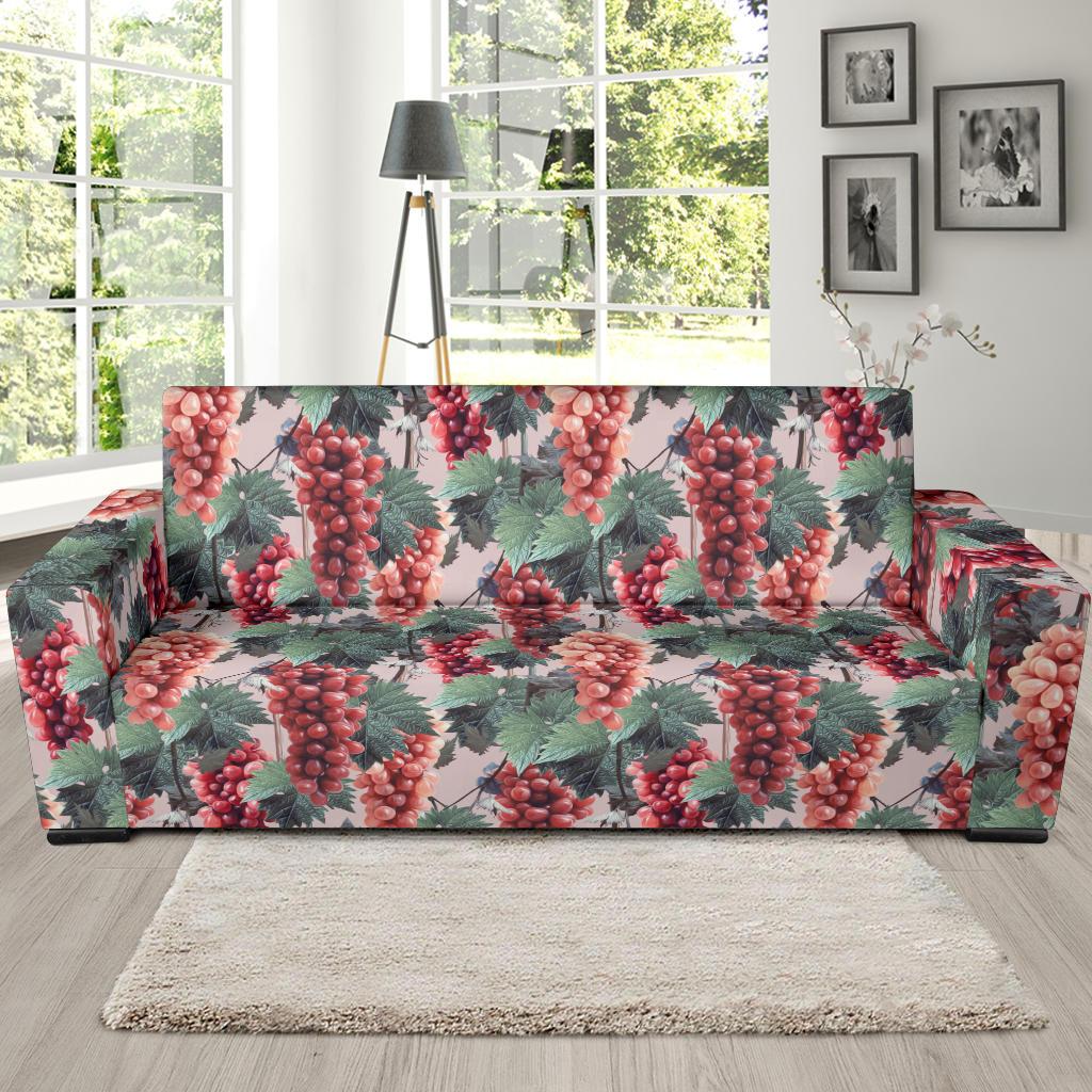 Grape Pattern Print Design GP01 Sofa Slipcover-JORJUNE.COM