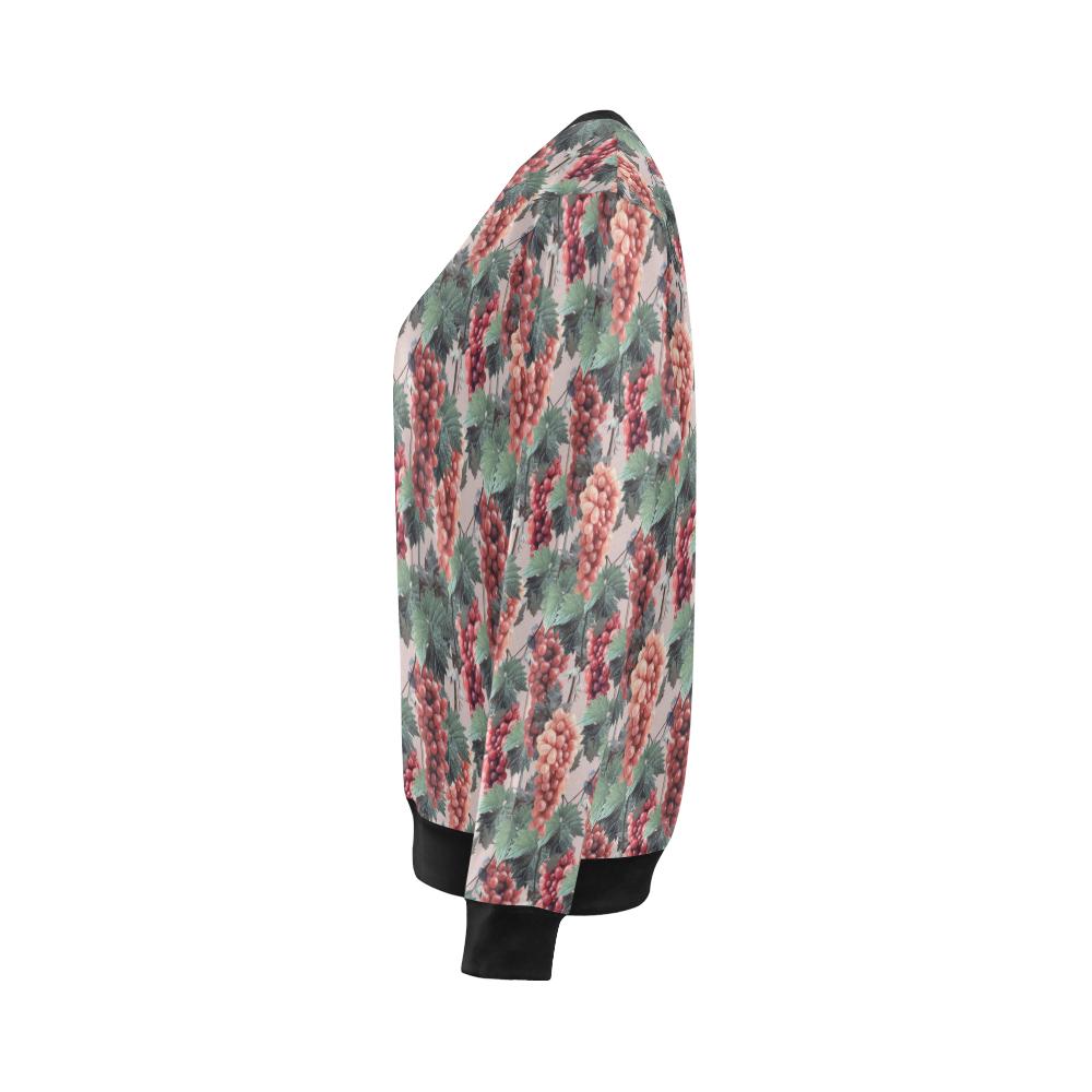 Grape Pattern Print Design GP01 Women Long Sleeve Sweatshirt-JorJune