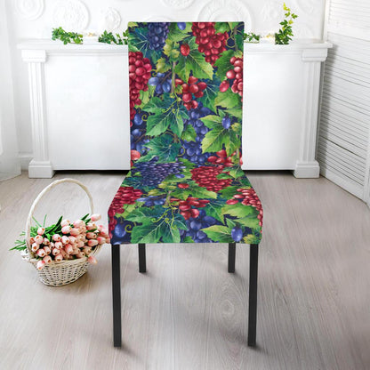 Grape Pattern Print Design GP02 Dining Chair Slipcover-JORJUNE.COM