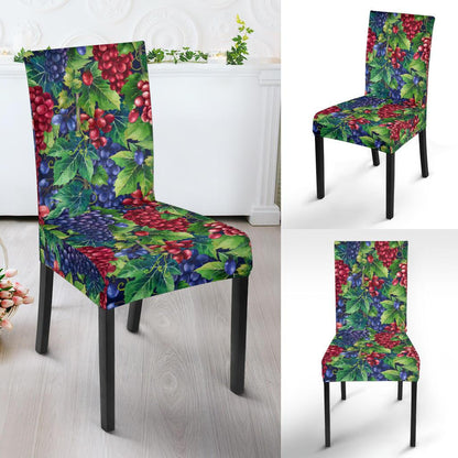 Grape Pattern Print Design GP02 Dining Chair Slipcover-JORJUNE.COM