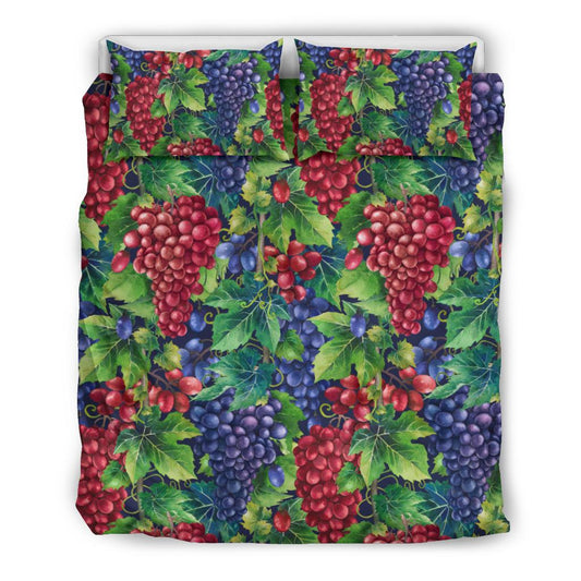 Grape Pattern Print Design GP02 Duvet Cover Bedding Set-JORJUNE.COM
