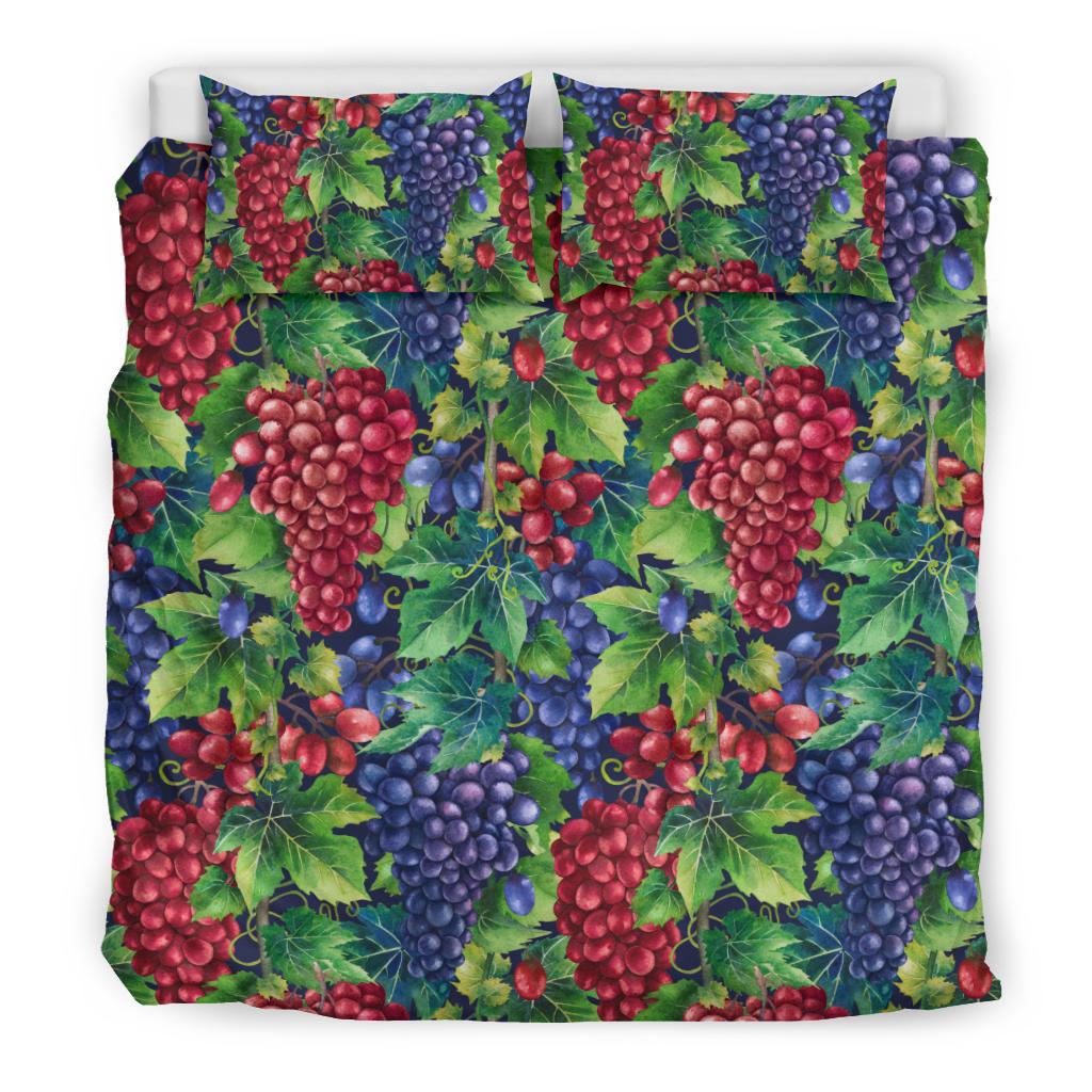 Grape Pattern Print Design GP02 Duvet Cover Bedding Set-JORJUNE.COM