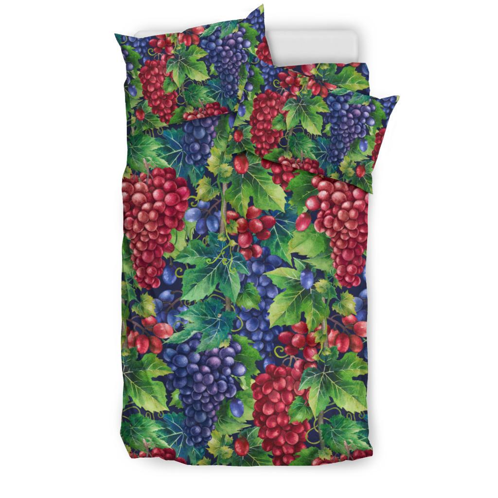 Grape Pattern Print Design GP02 Duvet Cover Bedding Set-JORJUNE.COM