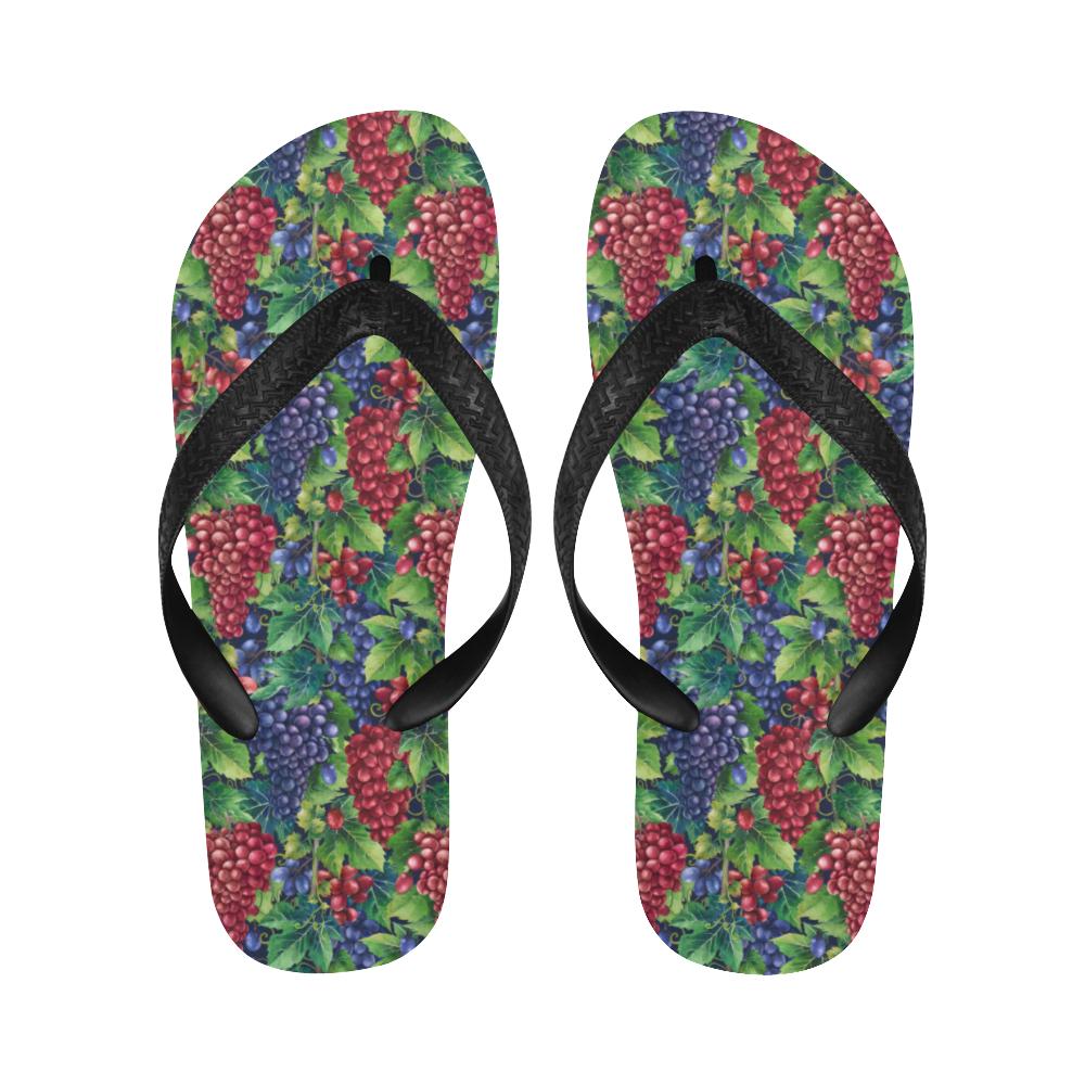 Grape Pattern Print Design GP02 Flip Flops-JorJune