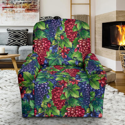 Grape Pattern Print Design GP02 Recliner Slipcover-JORJUNE.COM