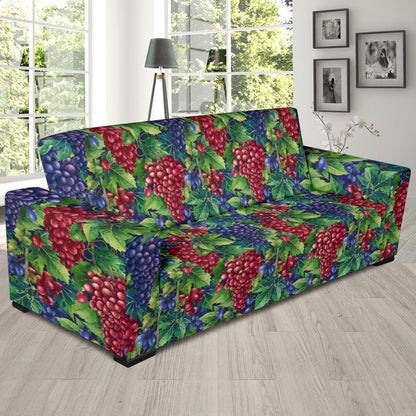 Grape Pattern Print Design GP02 Sofa Slipcover-JORJUNE.COM