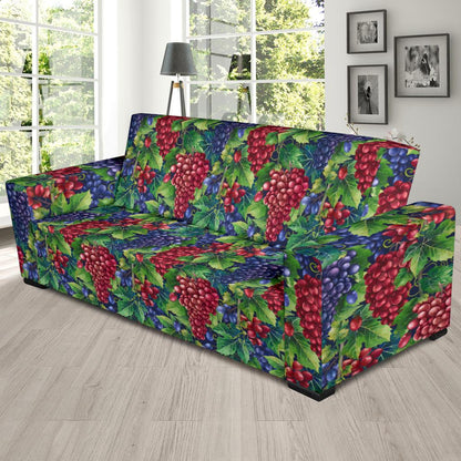 Grape Pattern Print Design GP02 Sofa Slipcover-JORJUNE.COM