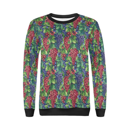 Grape Pattern Print Design GP02 Women Long Sleeve Sweatshirt-JorJune