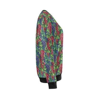 Grape Pattern Print Design GP02 Women Long Sleeve Sweatshirt-JorJune