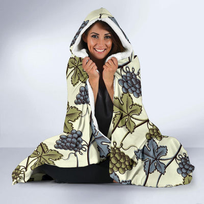 Grape Pattern Print Design GP03 Hooded Blanket-JORJUNE.COM