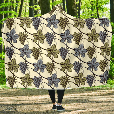 Grape Pattern Print Design GP03 Hooded Blanket-JORJUNE.COM