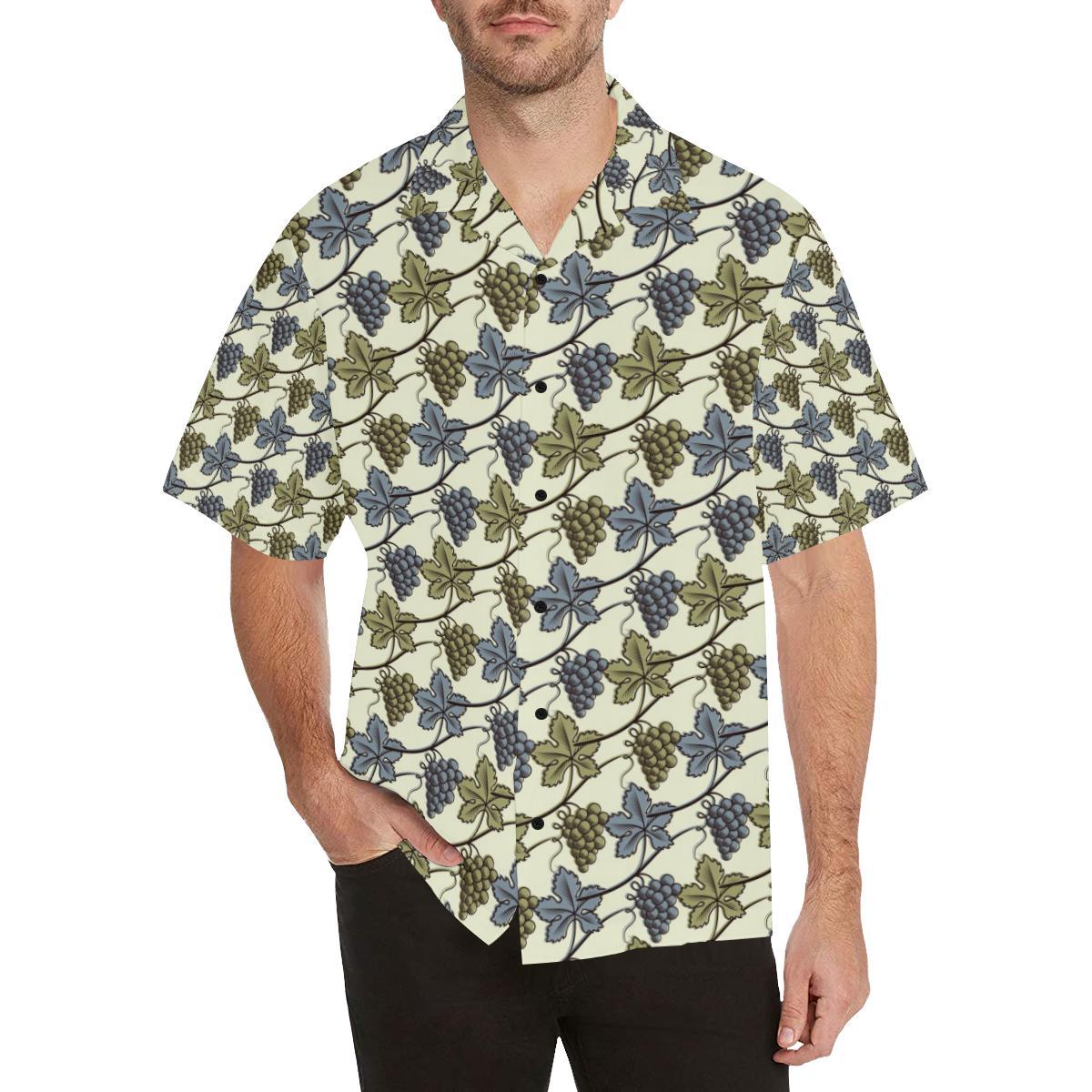 Grape Pattern Print Design GP03 Men Hawaiian Shirt-JorJune
