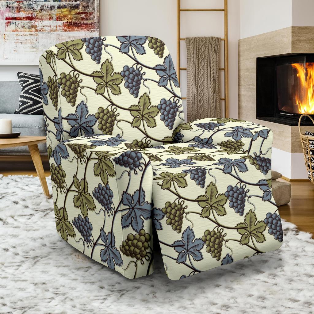 Grape Pattern Print Design GP03 Recliner Slipcover-JORJUNE.COM