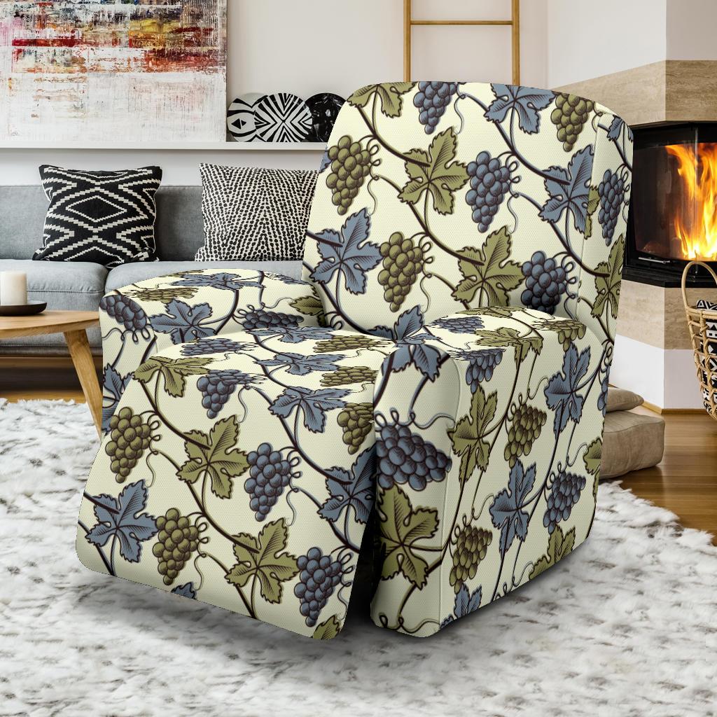 Grape Pattern Print Design GP03 Recliner Slipcover-JORJUNE.COM