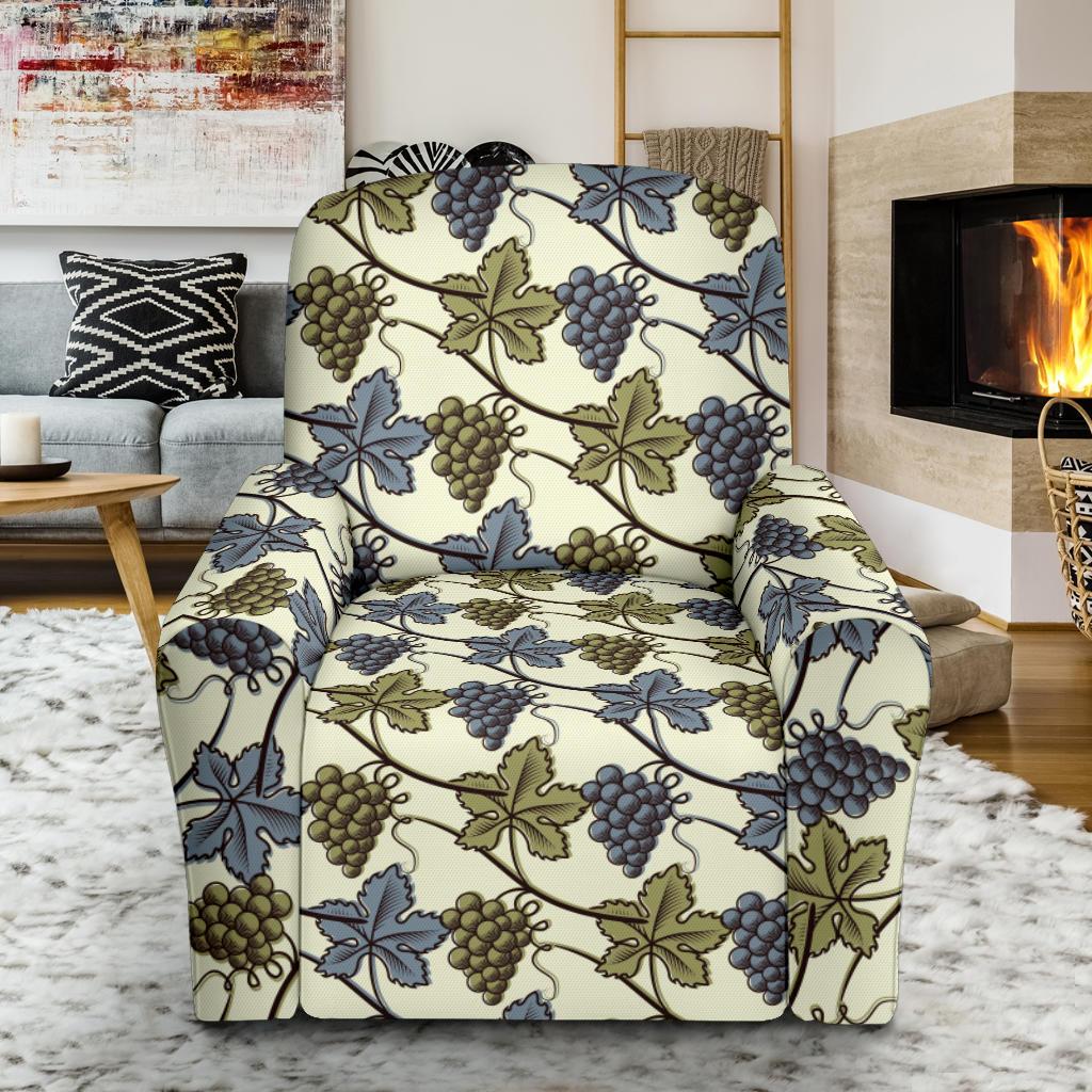 Grape Pattern Print Design GP03 Recliner Slipcover-JORJUNE.COM