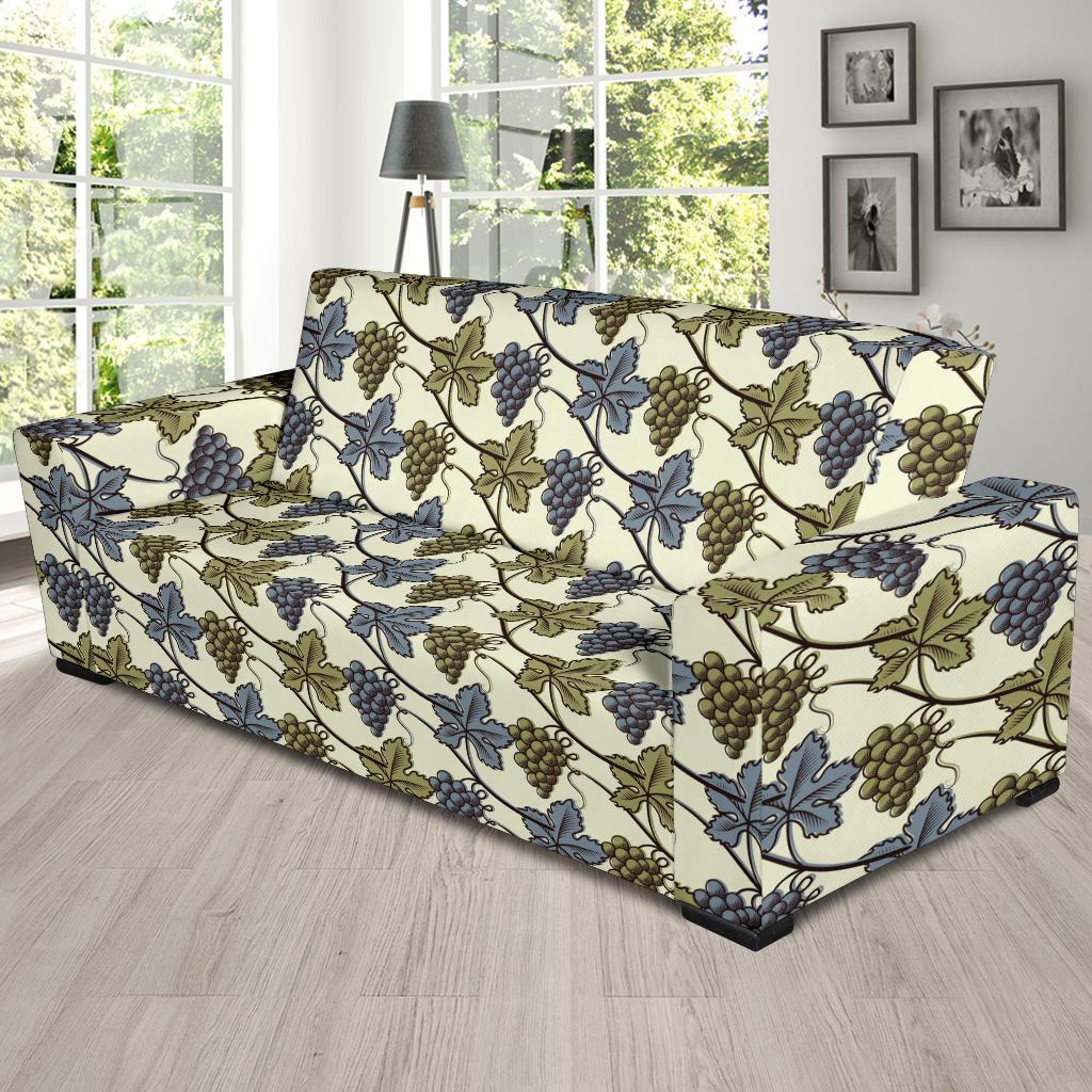 Grape Pattern Print Design GP03 Sofa Slipcover-JORJUNE.COM