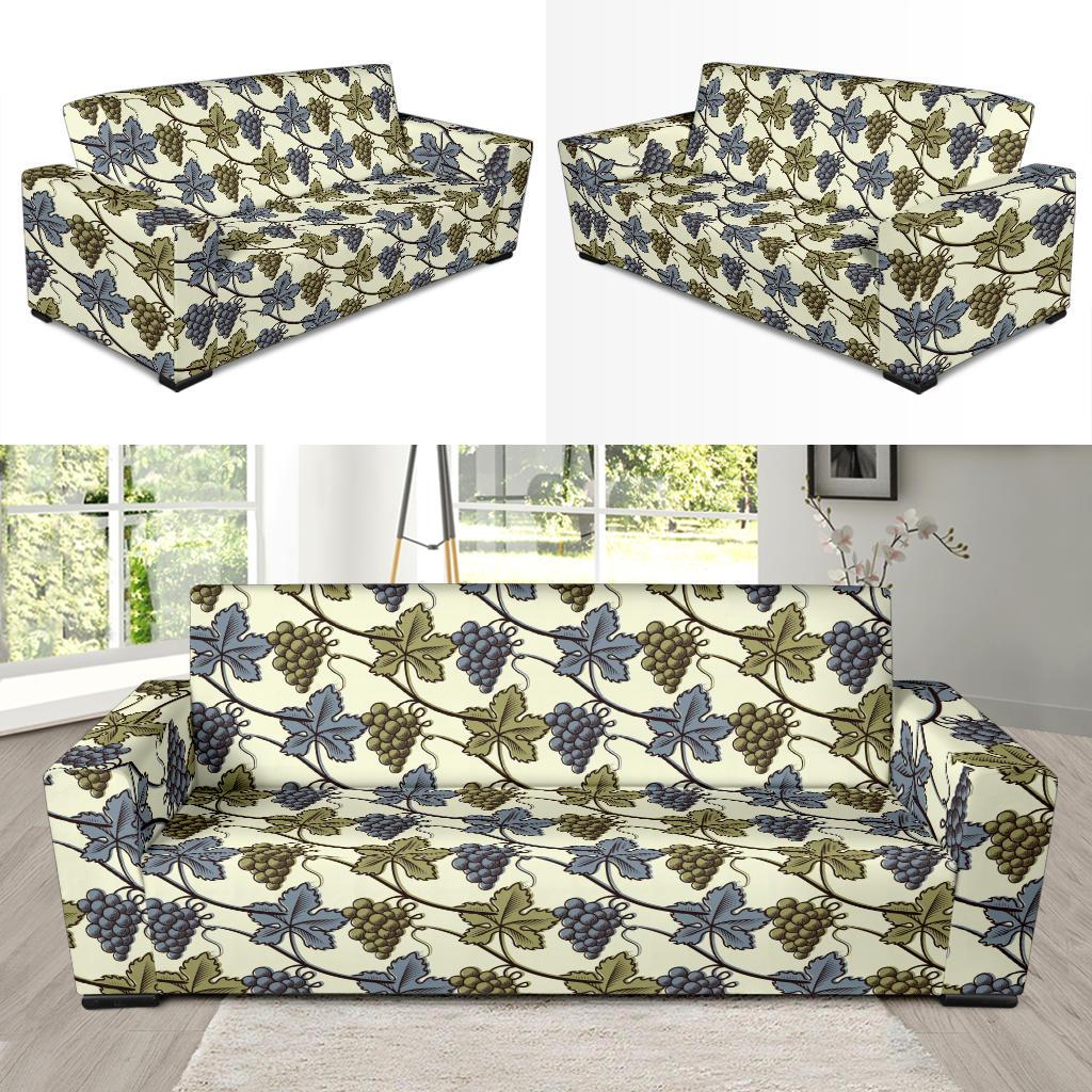 Grape Pattern Print Design GP03 Sofa Slipcover-JORJUNE.COM