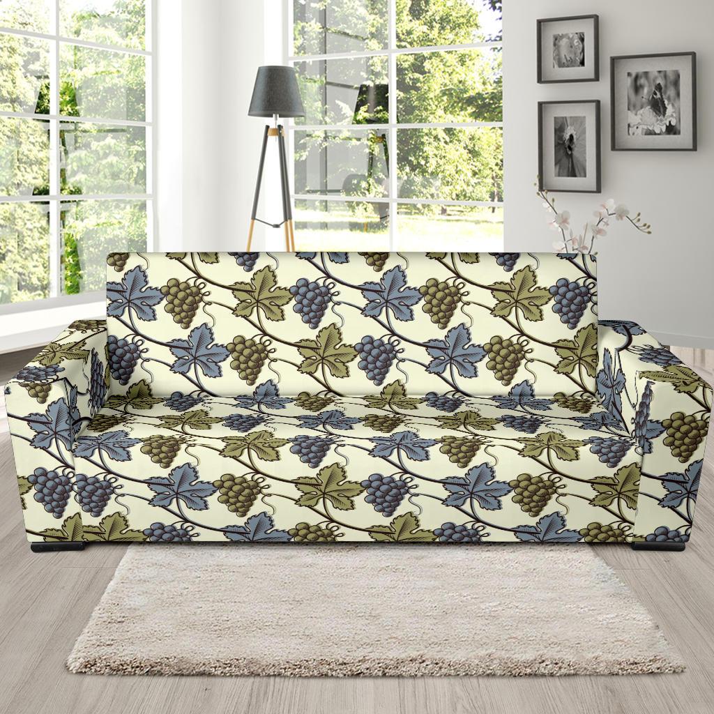 Grape Pattern Print Design GP03 Sofa Slipcover-JORJUNE.COM
