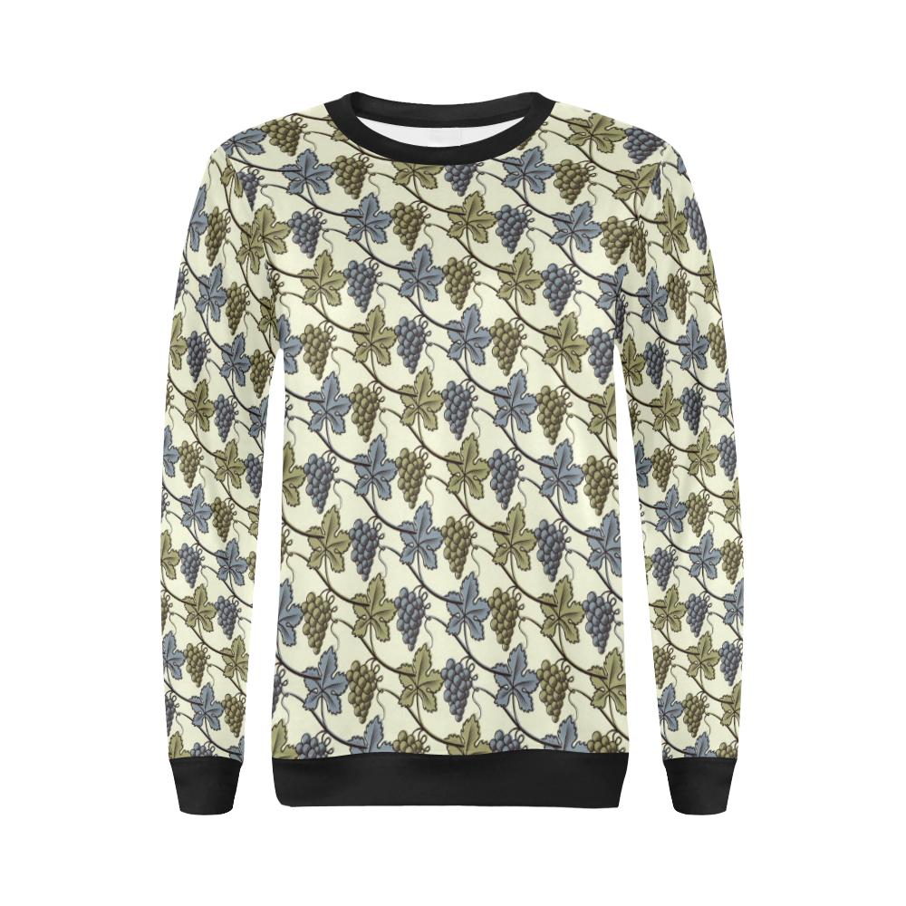 Grape Pattern Print Design GP03 Women Long Sleeve Sweatshirt-JorJune