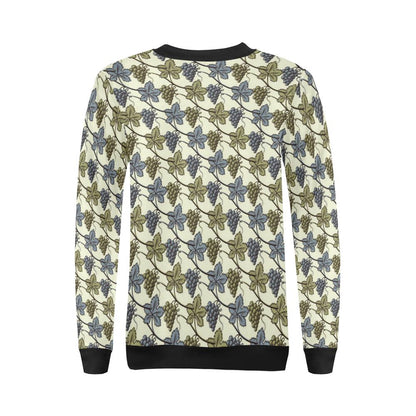 Grape Pattern Print Design GP03 Women Long Sleeve Sweatshirt-JorJune