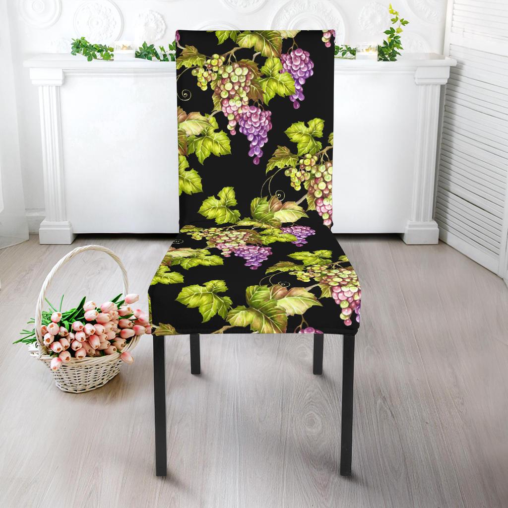 Grape Pattern Print Design GP04 Dining Chair Slipcover-JORJUNE.COM