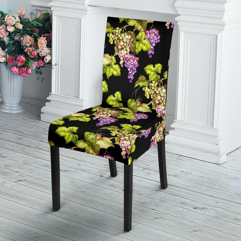 Grape Pattern Print Design GP04 Dining Chair Slipcover-JORJUNE.COM